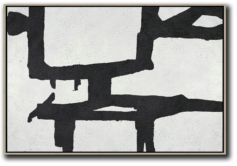 Size Extra Large Abstract Art,Oversized Horizontal Minimal Art On Canvas - Modern Paintings On Canvas